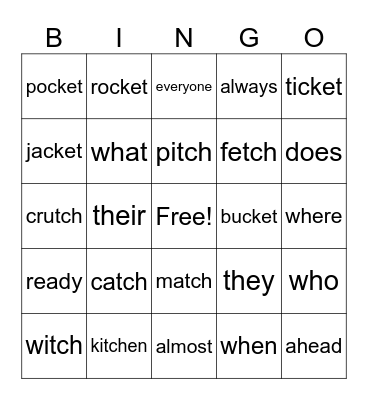 Holiday Bingo Card
