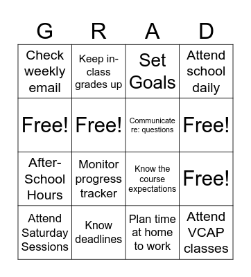 How to Support Your Future Graduate Bingo Card