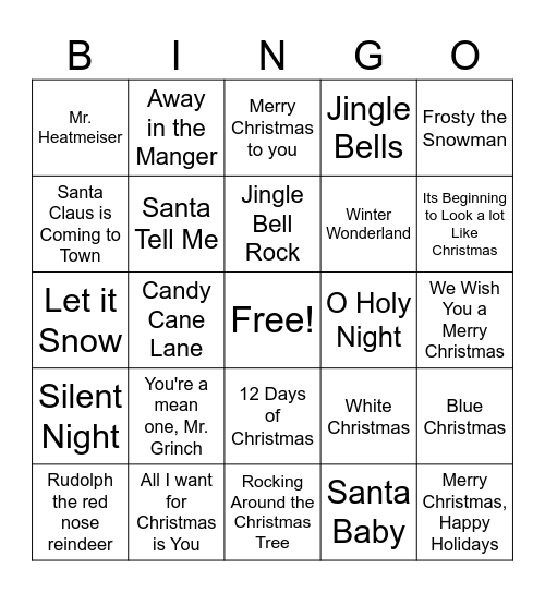 Christmas Bingo Card