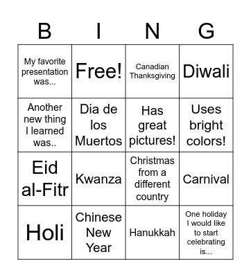 BIN Bingo Card
