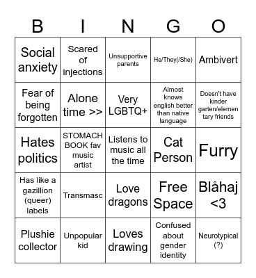 Are you like me? Bingo Card