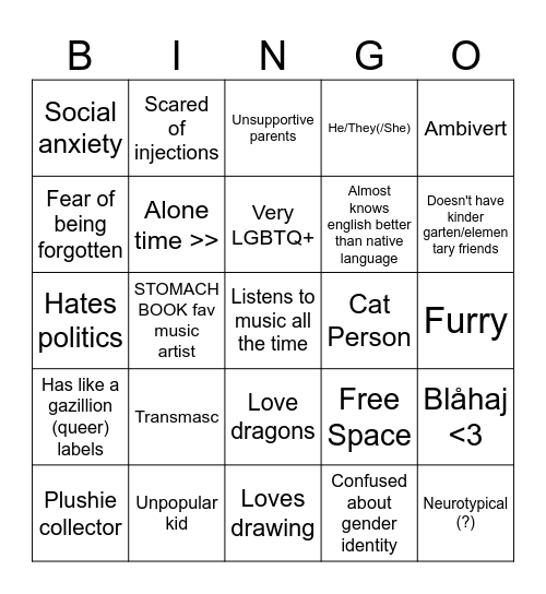 Are you like me? Bingo Card