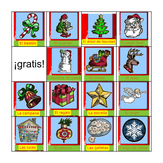 Navidad Bingo Card