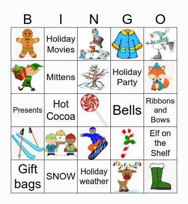 Winter Holiday Bingo! Bingo Card