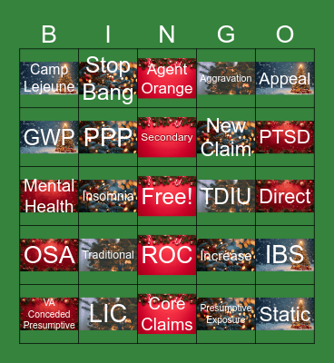 Claims & Pathways Bingo Card