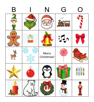 Christmas Lights Bingo Card