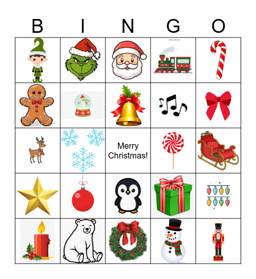 Christmas Lights Bingo Card