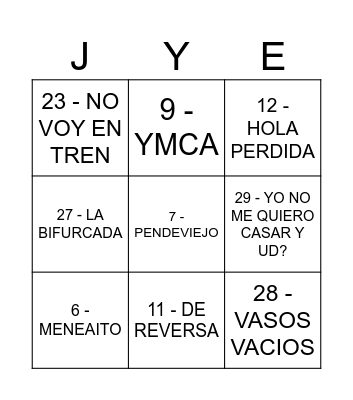 cumple euge y juli Bingo Card