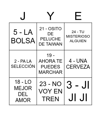 cumple euge y juli Bingo Card
