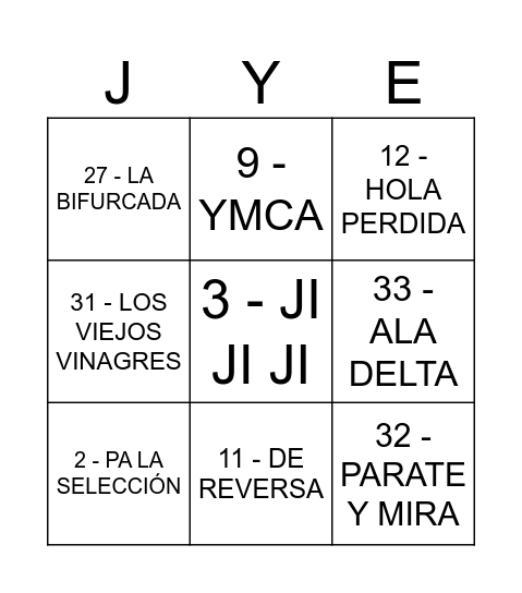 cumple euge y juli Bingo Card