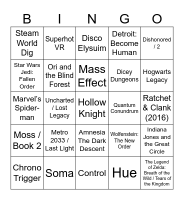 Aidan's Platinum Bingo 2026 Bingo Card