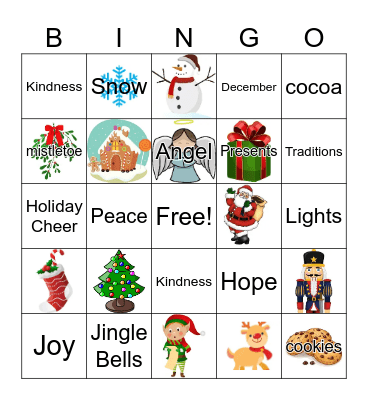 Merry Christmas BINGO Card