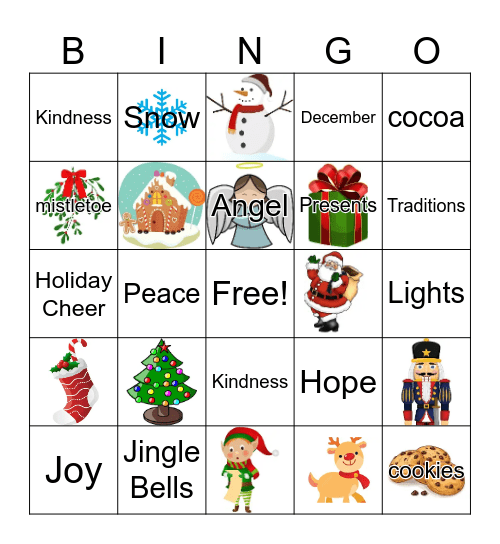Merry Christmas BINGO Card