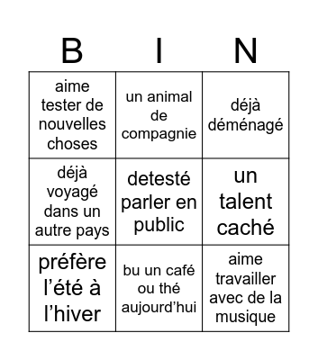 BINGO KAHF AL NISSA Bingo Card