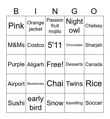 Bingo Card