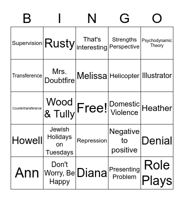 Never Forget the Fun We Had Bingo Card