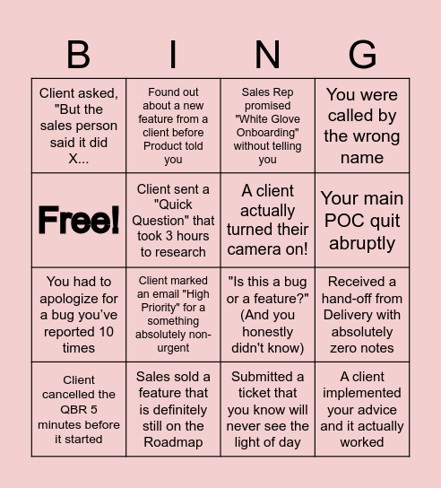 AI CS Bingo! Bingo Card