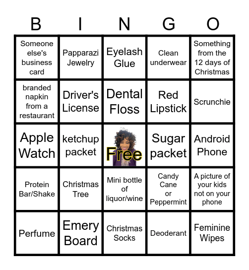 Scavenger Bingo Card