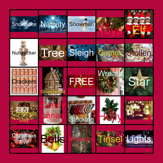 TSU Christmas Bingo Card