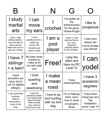 Year End Party Bingo Sheet Bingo Card