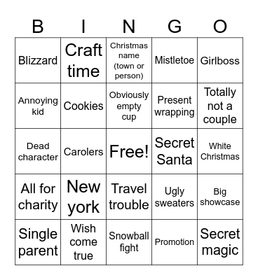 Christmas Drinko Bingo Card