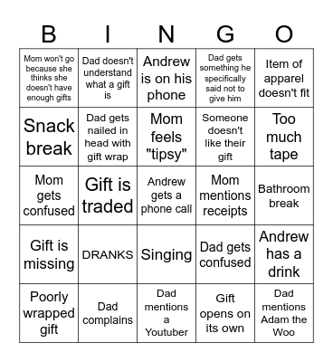 Kennedy Christmas Bingo 2025 (Season 3) Bingo Card