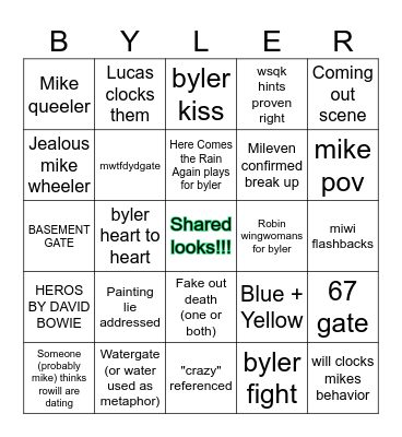 SEASON 5 VOLUMES 2 & 3 Bingo Card