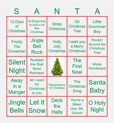 Christmas Bingo Card