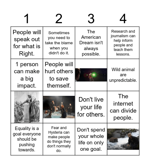 ELA 3 Bingo Card