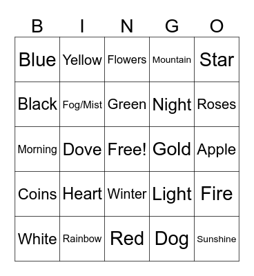 Grinch Symbols BINGO Card