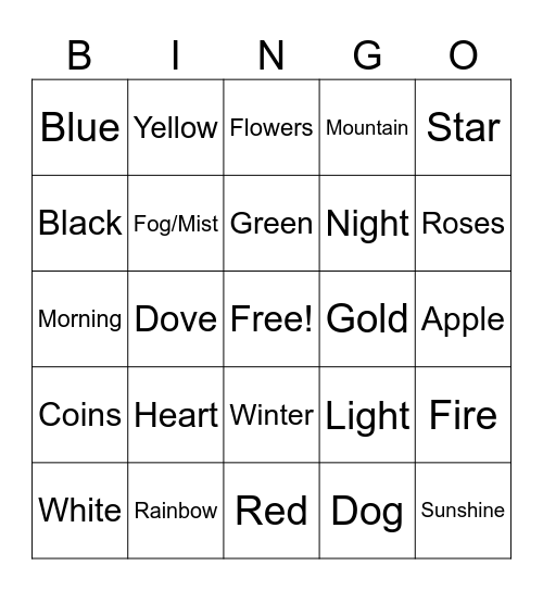 Grinch Symbols BINGO Card