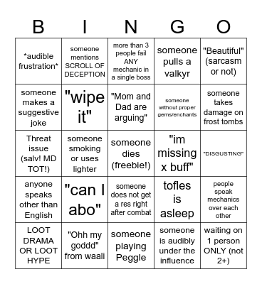 VIBES ICC 25 BINGO Card