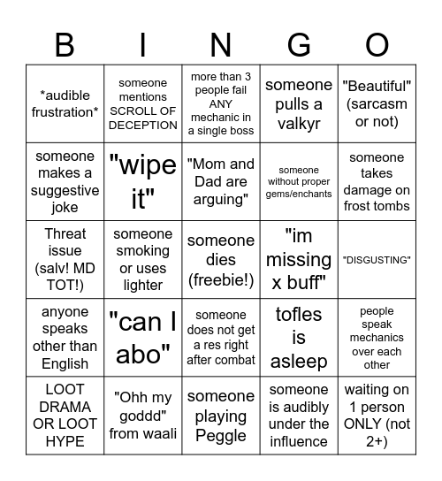 VIBES ICC 25 BINGO Card