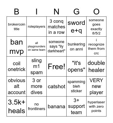 phighting opens bingo Card