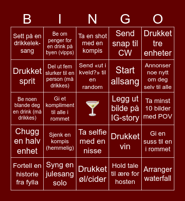 Mean girls julebordbingo🎄🥂🪩 Bingo Card