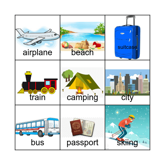 Travel Agents Bingo Card