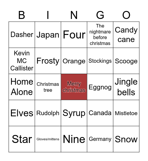 BINGO Card