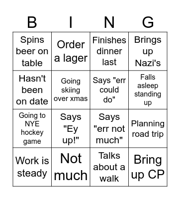 Thistlethwaite Bingo Card