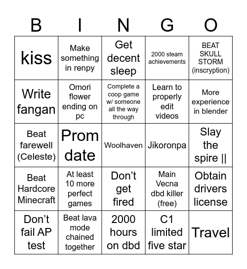 sans 2026 life Bingo Card