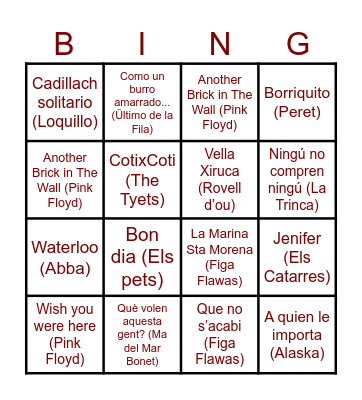 Quinto de Sant Esteve Bingo Card