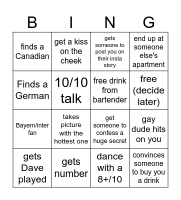 Youtube video - Sidemen Collab Bingo Card