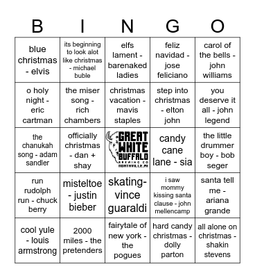 HO HO HOPPY HOLIDAYS! Bingo Card