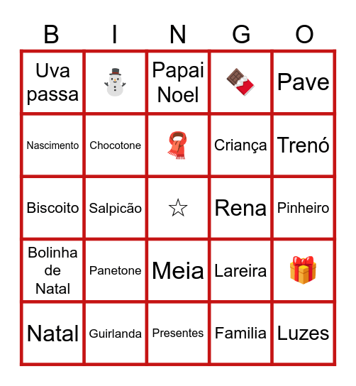 Natal 2025☆ Bingo Card