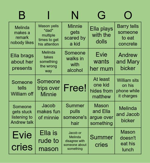 Christmas Bingo Card