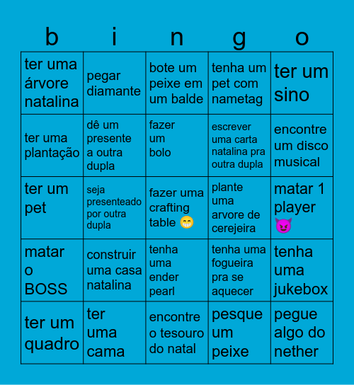 OS NINIS Bingo Card