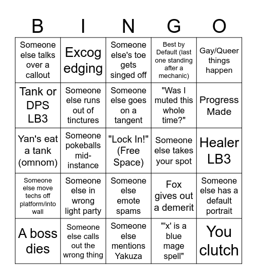It's a Kind of Static (M6 Edition) Bingo Card