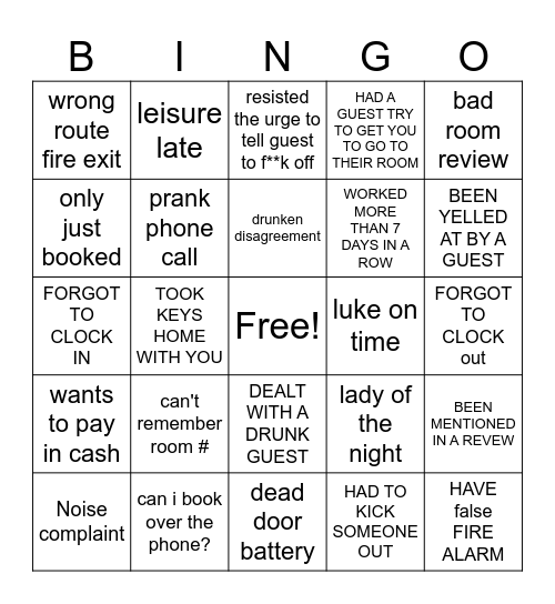 Village Bingo Nights Bingo Card