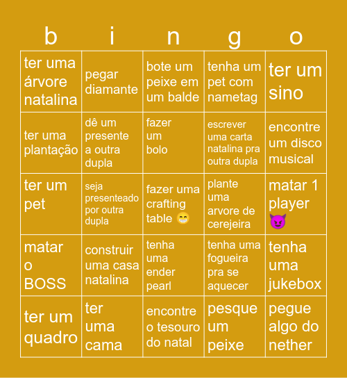 ASINHAS Bingo Card