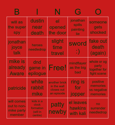 ST5 vol 2&3 Bingo Card