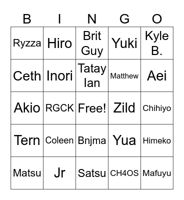 maismf bingo Card